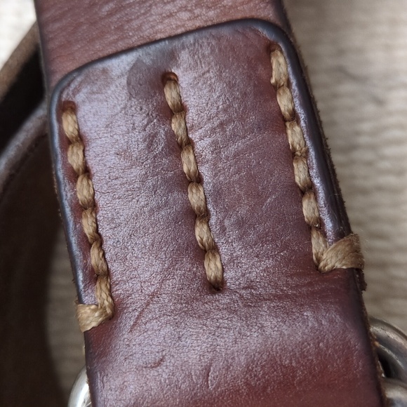 Beautiful Broken In Timberland Leather Belt - Picture 5 of 7